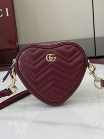 GG original calfskin marmont mini shoulder bag 837753 bordeaux