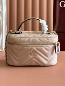 GG original calfskin marmont mini vanity bag 837455 light pink