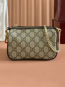 GG original fabric ophidia mini bag 838475 brown