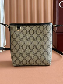 GG original fabric emblem nano bucket bag 847090 black