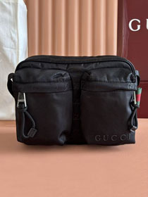 GG original nylon nexus small crossbody bag 834475 black