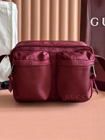 GG original nylon nexus small crossbody bag 834475 bordeaux