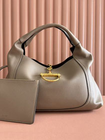 GG original calfskin softbit maxi shoulder bag 837466 taupe