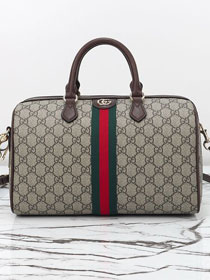 GG original fabric ophidia large boston bag 836824 brown
