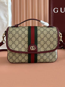 GG original fabric ophidia medium top handle bag 836842 bordeaux