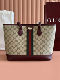 GG original fabric ophidia medium tote bag 836849 bordeaux
