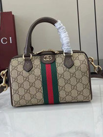 GG original fabric ophidia small boston bag 841294 brown