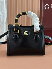 GG original calfskin diana small tote bag 832936 black