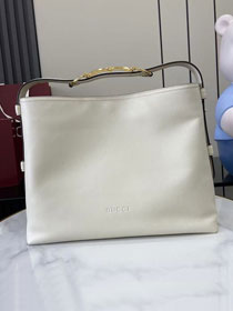 GG original calfskin beatrix medium tote bag 850926 white