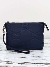 GG original calfskin small messenger bag 761747 navy blue
