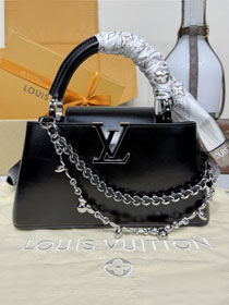 Louis vuitton original calfskin capucines east-west BB handbag M25492 black