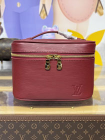 Louis vuitton original epi leather mini nice cosmetic case M46766 bordeaux