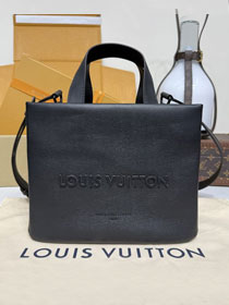 Louis vuitton origianl calfskin mini shopper tote bag M15237 black