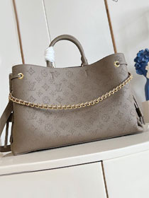 Louis vuitton original mahina leather bella tote bag M25876 smoke