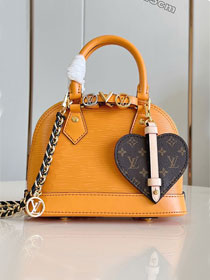 Louis vuitton original epi leather nano alma M14339 yellow