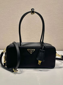 Prada original nylon small top handle bag 1BB133 black