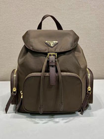Prada original nylon medium backpack 1BZ081 dark coffee