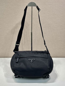 Prada original nylon small shoulder bag 2VH994 black