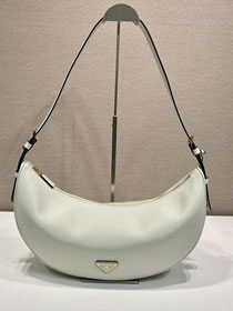Prada original calfskin medium shoulder bag 1BC255 white