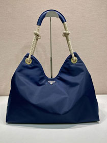 Prada original nylon mariner large shoulder bag 1BC244 blue