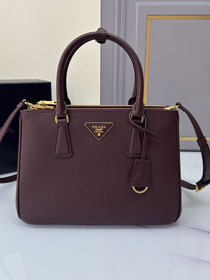 Prada original saffiano calfskin galleria medium bag 1BA863 bordeaux