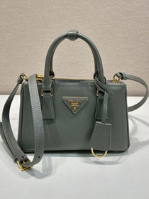 Prada original saffiano calfskin galleria mini bag 1BA916 grey