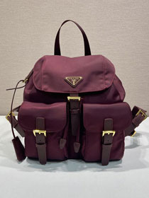Prada original nylon small backpack 1BZ677 burgundy