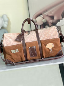 Louis vuitton original suede keepall 50 M26127 brown