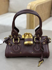 Chloe original calfskin small paddington bag CH0004 grenat