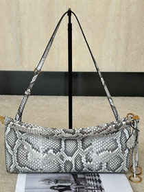 Alaia original python leather le click east west medium flap bag AL0020 grey