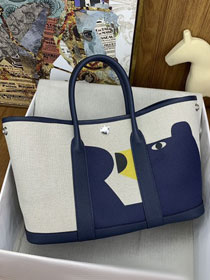 Hermes original canvas large garden party 36 bag HG0038 deep blue