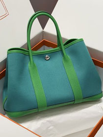 Hermes original canvas garden party large 36 bag HG0039 vert jade&bamboo
