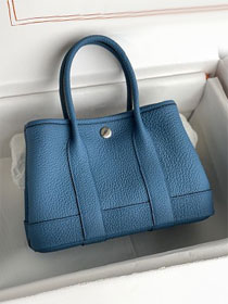 Hermes original negonda leather mini garden party 23 bag HG0023 blue zanzibar