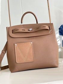 Louis vuitton original calfskin steamer 30 handbag M26758 tan