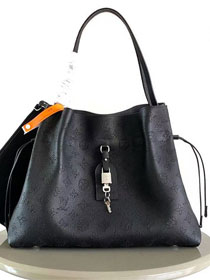 Louis vuitton original mahina leather boundless handbag M13179 black