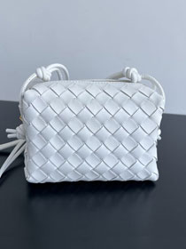 BV original lambskin mini loop camera bag 723547 white