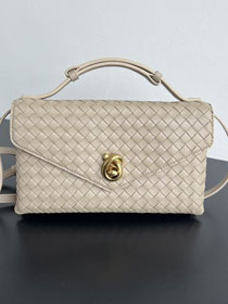 BV original lambskin knot lock bag 817191 light taupe