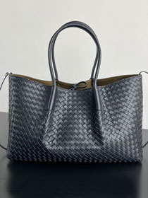 BV original calfskin large pinacoteca tote bag 817166 deep blue