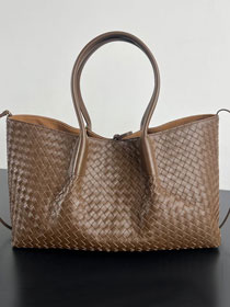 BV original calfskin large pinacoteca tote bag 817166 nocciola