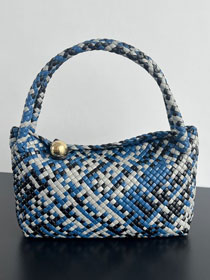 BV original calfskin medium tosca shoulder bag 777574 blue