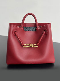 BV original calfskin small andiamo bag 810213 red