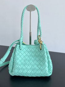 BV original lambskin small campana bag 796569 green oasis