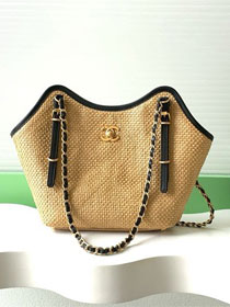 CC original raffia small tote bag AS6015 beige