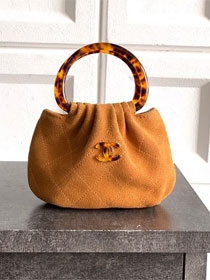 CC original suede calfskin mini pouch AP4981 brown