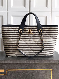 CC original raffia large shopping bag AS6007 black