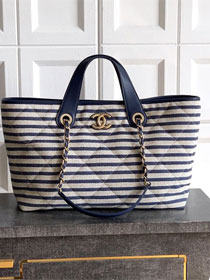 CC original raffia large shopping bag AS6007 blue