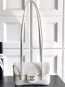 CC original grained calfskin clutch AP5068 white