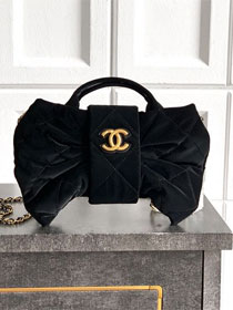 CC original velvet small handbag AS5849 black