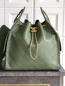 CC original grained calfskin 25 medium handbag AS5311 matcha