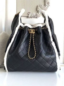 CC original lambskin 25 medium handbag AS5311 black&white